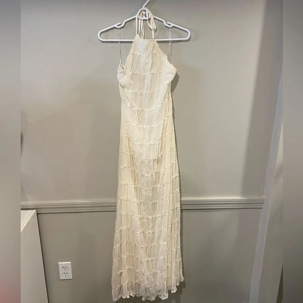 Peppermayo Ivory Strapless Halter Maxi Dress - Picture 3 of 8